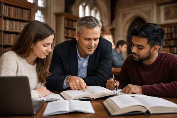 Student receiving academic guidance